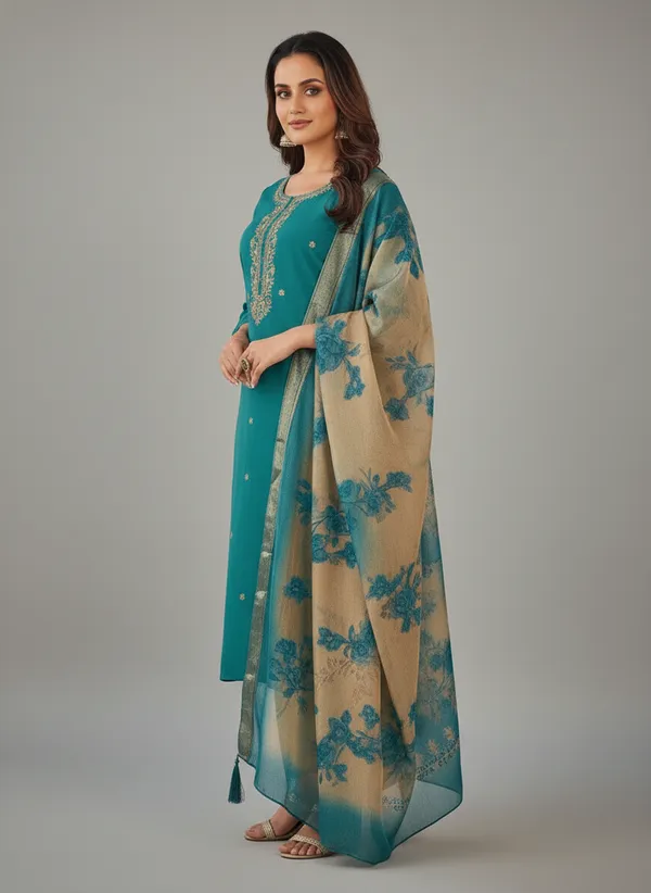 Dark_Teal_Embroidered_pure_cotton_Straight_Suit