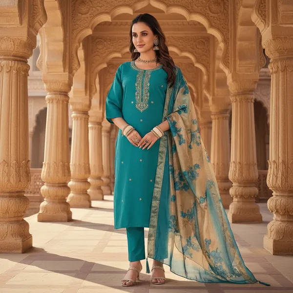 Dark_Teal_Embroidered_pure_cotton_Straight_Suit
