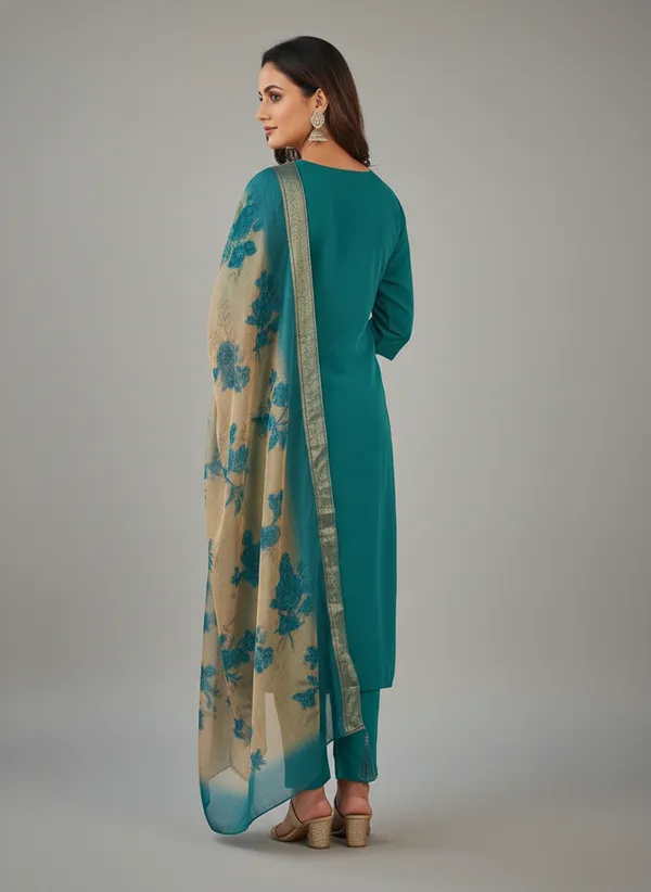 Dark_Teal_Embroidered_pure_cotton_Straight_Suit