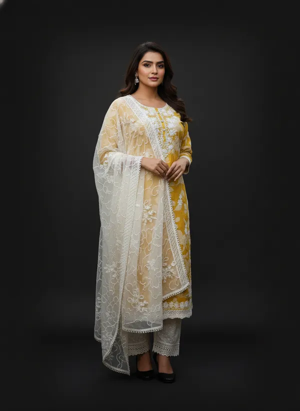 Yellow_Pure_Cotton_Salwar_Suit_For_Women