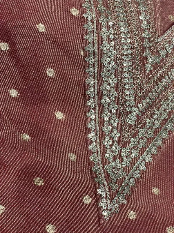Nut_Brown_Silk_Churidar_Set_For_Women