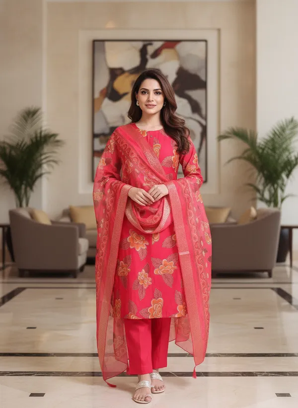 Red_Floral_Vatican_Silk__Kurta_Set
