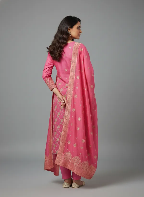 Dark_pink_Embroidered_Straight_Suit