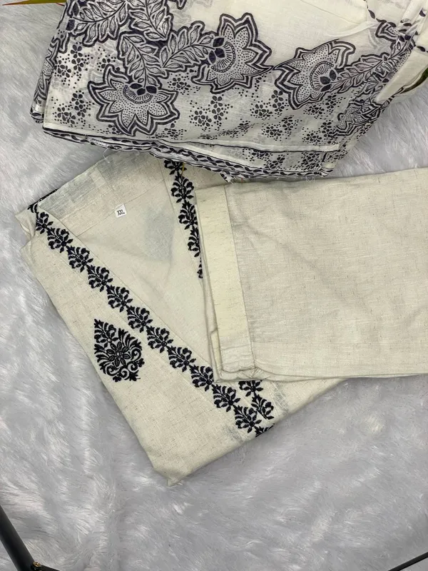 White_pure_cotton_Embroidered_3_piece_Straight_Suit