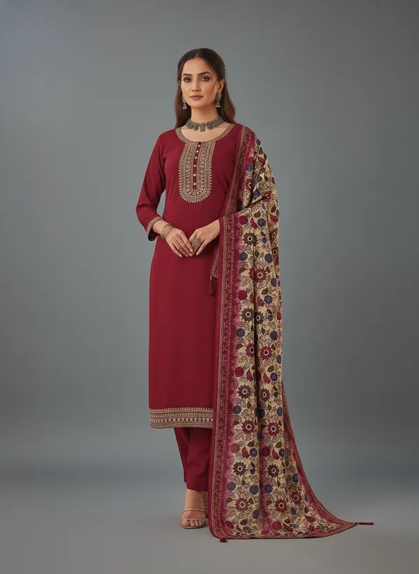 Red__Embroidered_Straight_Suit_with_printed_dupatta