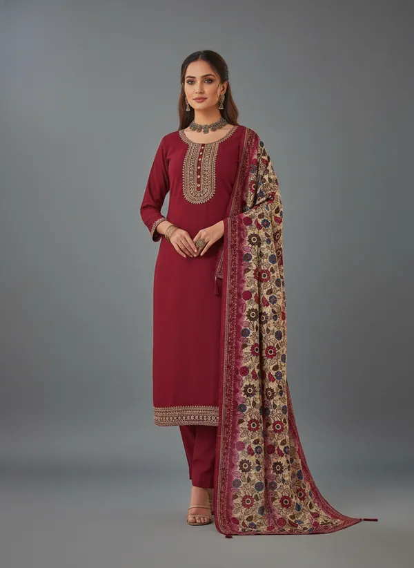 Red__Embroidered_Straight_Suit_with_printed_dupatta