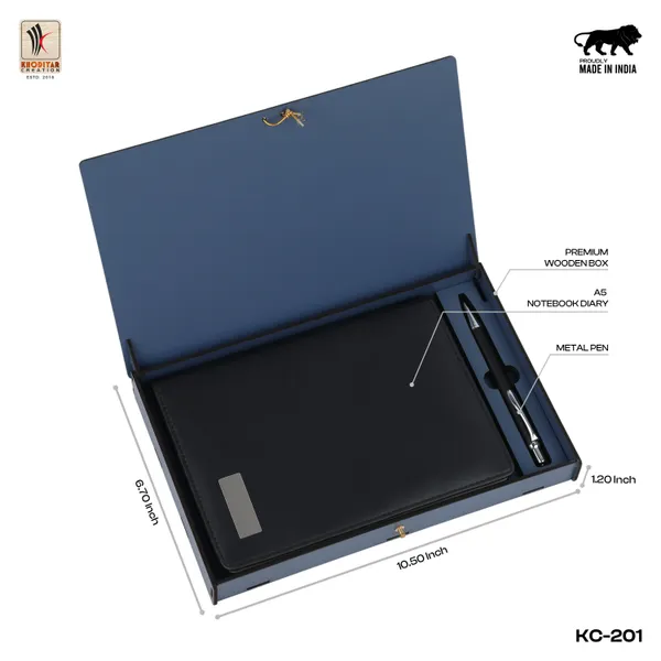 Black_Personalised_4_In_1_Corporate_Gift_Set_Which_Includes_Diary_And_Keychain_And_Metal_Pen_And_Card_Holder_Gift_Set_For_Employee_Of_The_Month_And_Personalised_Diary_Corporate_Gift_For_Clients