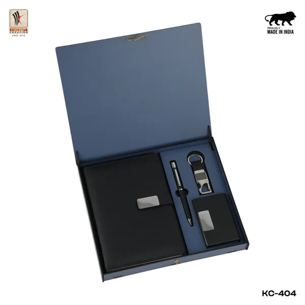 Black_Personalized_Diary_And_Pen_And_Card_Holder_And_Keychain_As_Corporate_Gift_Set_For_Business_Gifting