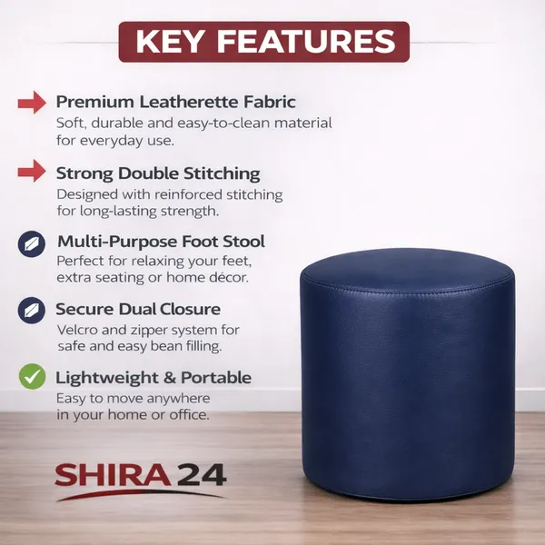 Grey_Foot_Stool_Bean_Bag_Cover_Without_Beans