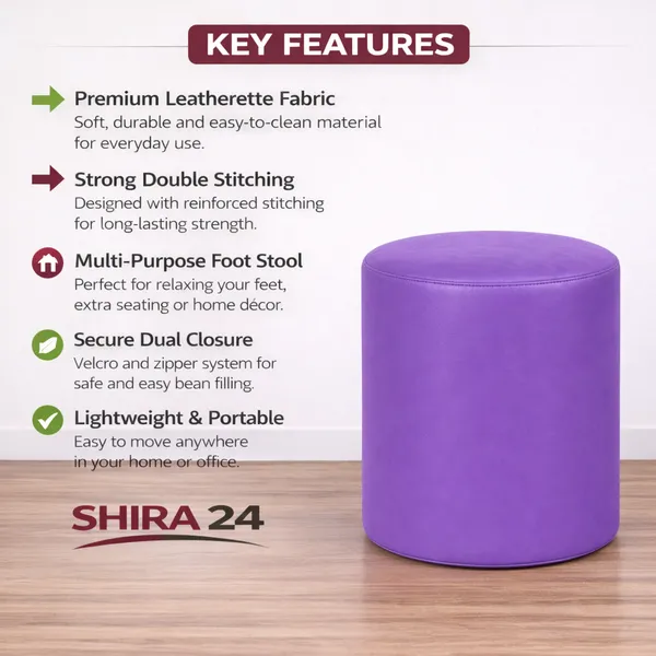 Purple_Footstool_Bean_Bag_Cover_Without_Beans