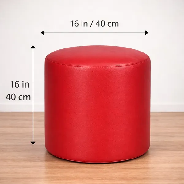 Red_Foot_Stool_Bean_Bag_Cover_Without_Beans