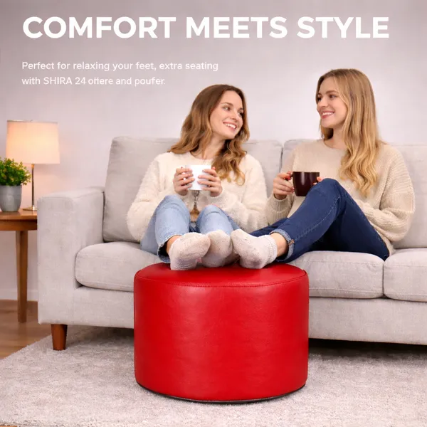 Red_Foot_Stool_Bean_Bag_Cover_Without_Beans