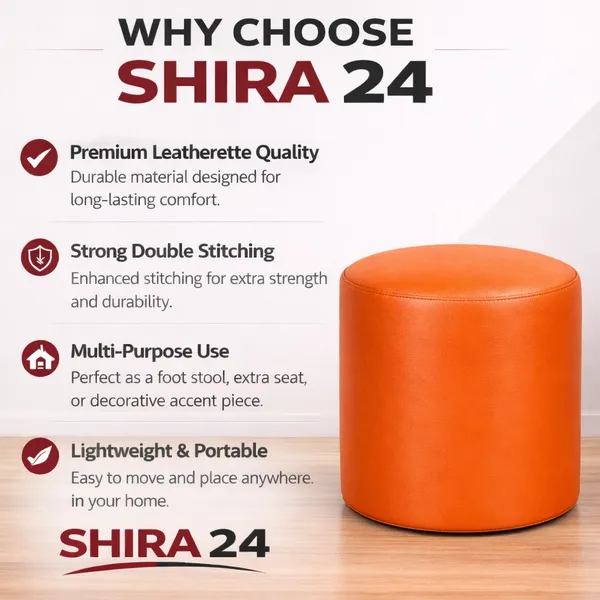 Orange_Foot_Stool_Bean_Bag_Cover_Without_Beans
