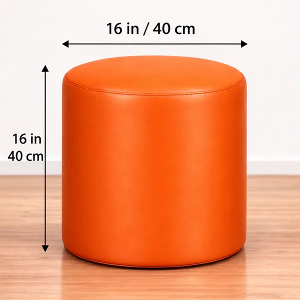 Orange_Foot_Stool_Bean_Bag_Cover_Without_Beans