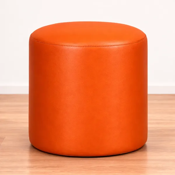 Orange_Foot_Stool_Bean_Bag_Cover_Without_Beans