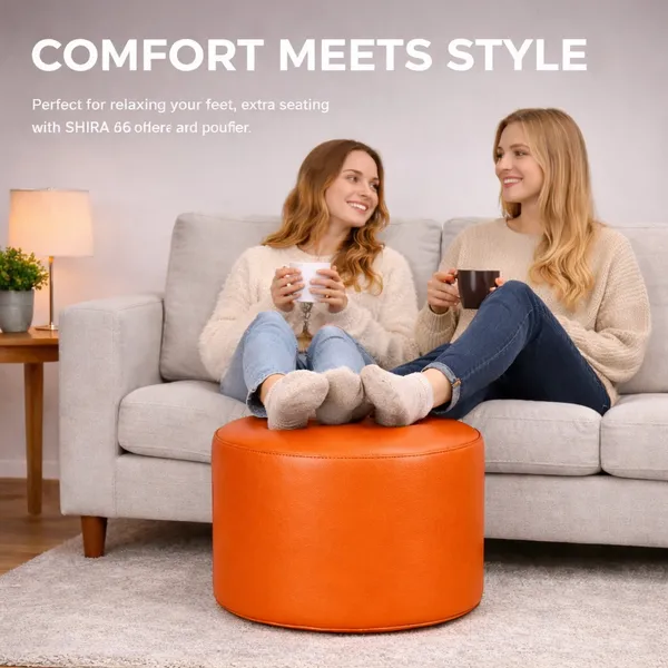 Orange_Foot_Stool_Bean_Bag_Cover_Without_Beans