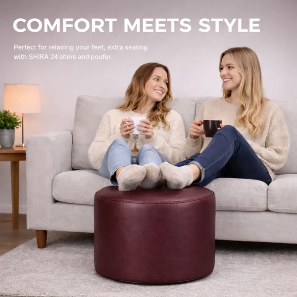 Maroon_Foot_Stool_Bean_Bag_Cover_Without_Beans