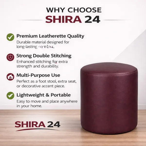 Maroon_Foot_Stool_Bean_Bag_Cover_Without_Beans