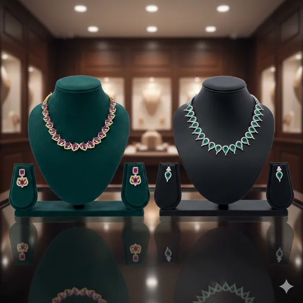 Pink_And_Green_American_Diamond_Necklace_Set_For_Women(Pack_of_2)