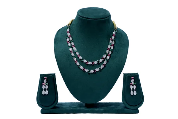 Rhodium_Plated_Or_Silver_Toned_Layered_American_Diamond_Necklace_Set