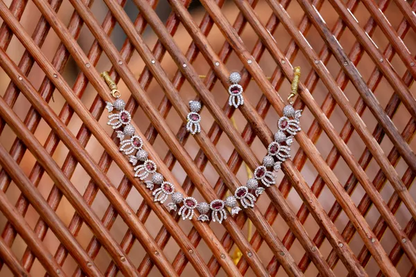 Rhodium_Plated_Jewellery_Set_Silver_Toned_Necklace_Set_With_Matching_Earrings