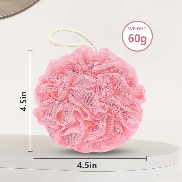 Bathub_Shower_Loofah_Bath_Sponge__60G_Loofah_Exfoliating_Body_Scrubber__4_Color_Mesh_Shower_Pouf_Balls_for_Body_Wash__Ice_Cream