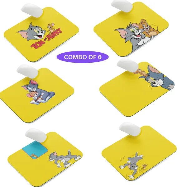 Pack_of_6_Premium_Printed_Mouse_Pad_with_Smooth_Control_Surface__And__Non_Slip_Rubber_Base
