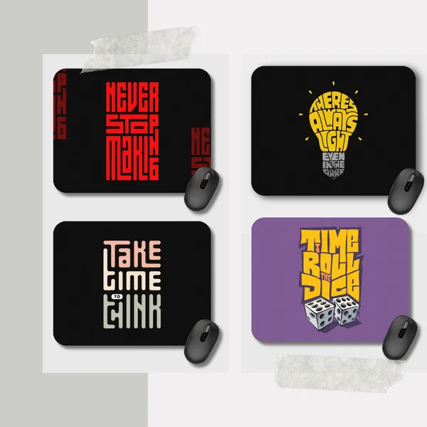 Pack_of_4_Premium_Printed_Mouse_Pad_with_Smooth_Control_Surface__And__Non_Slip_Rubber_Base