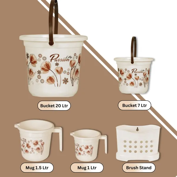 10_in_1_Bathroom_Organizer_Set_Brown_Design_with_20L_Bucket,_7L_Bucket,_22L_Tub,_11L_Dustbin_&_Accessories