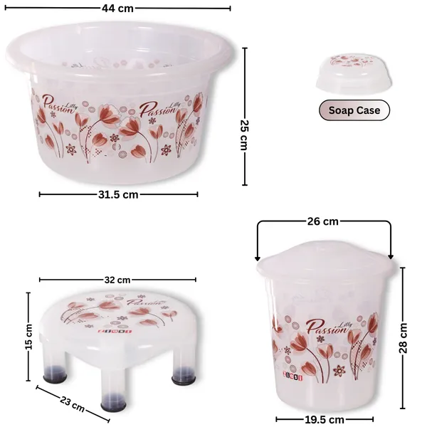 10_in_1_Plastic_Bathroom_Set_Pink_Flower_Theme_with_Big_&_Small_Buckets,_Mugs,_Tub,_Dustbin_&_Stool