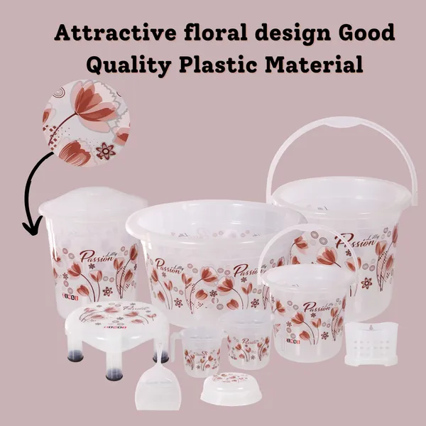 10_in_1_Plastic_Bathroom_Set_Pink_Flower_Theme_with_Big_&_Small_Buckets,_Mugs,_Tub,_Dustbin_&_Stool