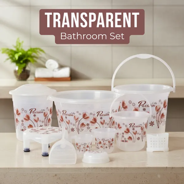 10_in_1_Plastic_Bathroom_Set_Pink_Flower_Theme_with_Big_&_Small_Buckets,_Mugs,_Tub,_Dustbin_&_Stool