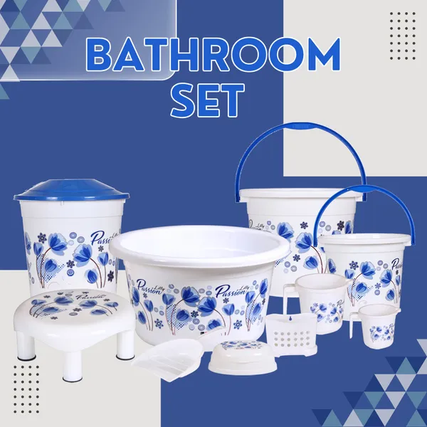 10_in_1_White_Blue_Floral_Bathroom_Set,_Unbreakable_Virgin_Plastic_Bath_Accessories_Combo_with_20L_&_7L_Buckets,_22L_Tub,_11L_Dustbin,_1L_&_1.5L_Mugs,_Soap_Case,_Dustpan_&_Stool