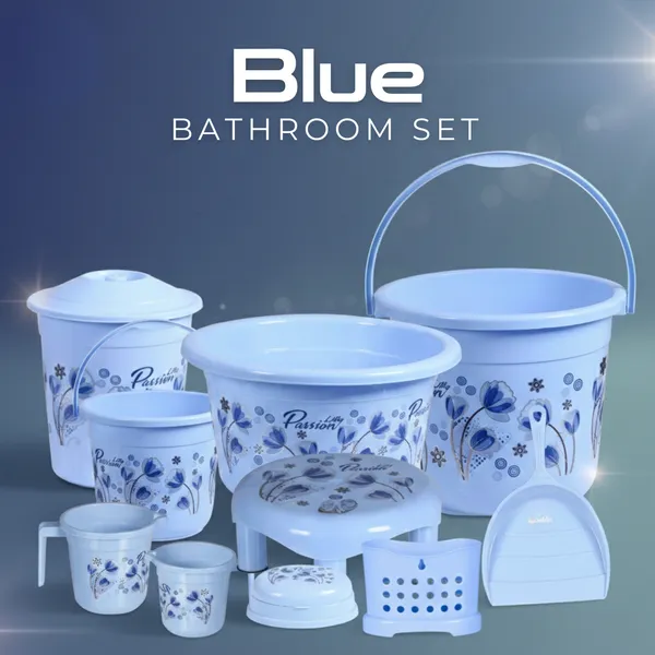 Blue_Bathroom_Set_20L/5L_Bucket,_11L_Pedal_Bin_&_Dustpan,_Patlo,_1.5L/1L_Mug,_Tub_22L_16_L_Plastic_Bucket