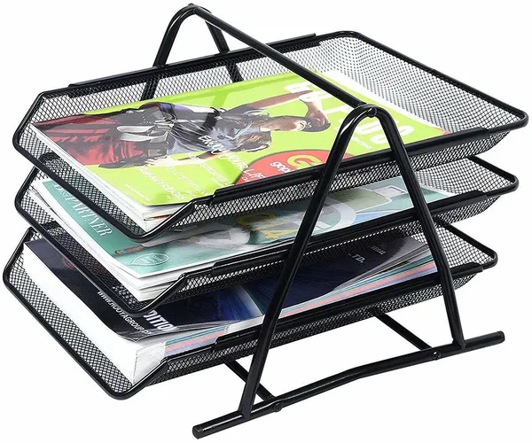 Black_3_Compartments_Metal_File_Organizer