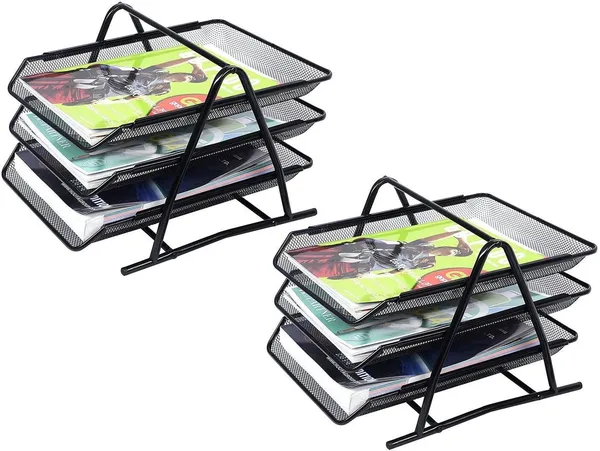 Black_3_Compartments_Metal_File_Organizer