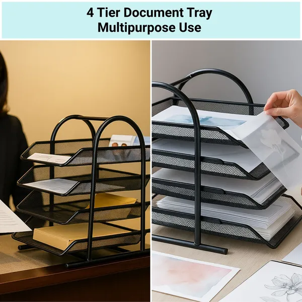 Black_4_Compartments_Metal_File_Organizer