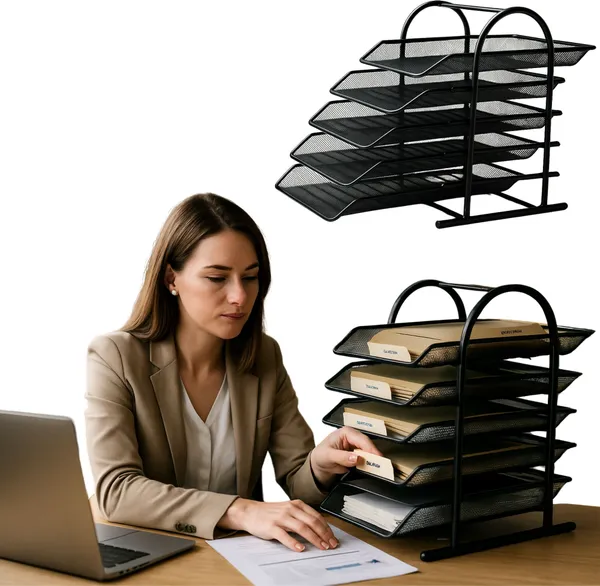 Black_5_Compartments_Metal_File_Organizer