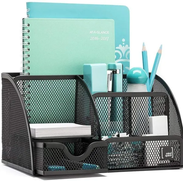 Black_6_Compartments_Metal_6_Compartment_Multi_Functional_Black_Metal_Pen_Stand_Mesh_Style_Desk_Organizer