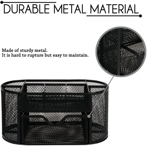 Black_8_Compartments_Metal_8_Compartment_Multi_Functional_Black_Metal_Pen_Stand_Mesh_Style_Desk_Organizer