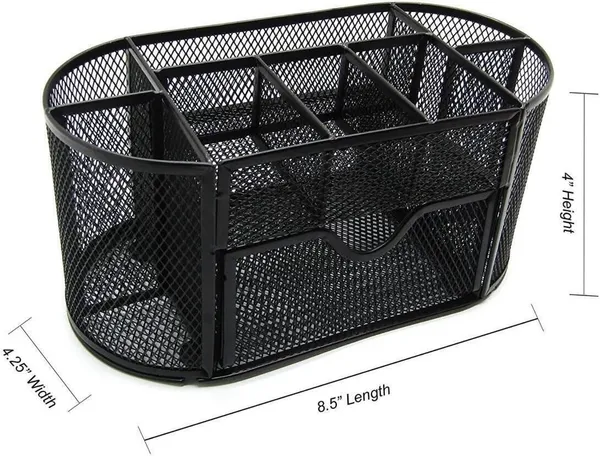 Black_8_Compartments_Metal_8_Compartment_Multi_Functional_Black_Metal_Pen_Stand_Mesh_Style_Desk_Organizer