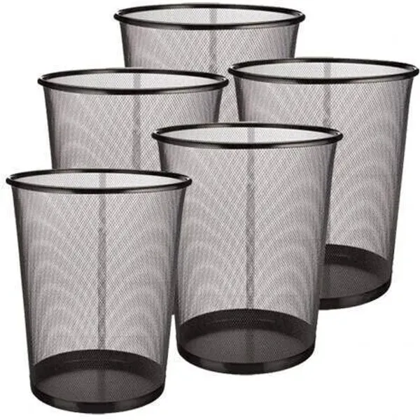 Black_Large_Metal_Mesh_Dustbin_For_Home,_School,_Bedroom,_Kitchen,_Office_19_Ltr_Iron_Dustbin_Pack_Of_5