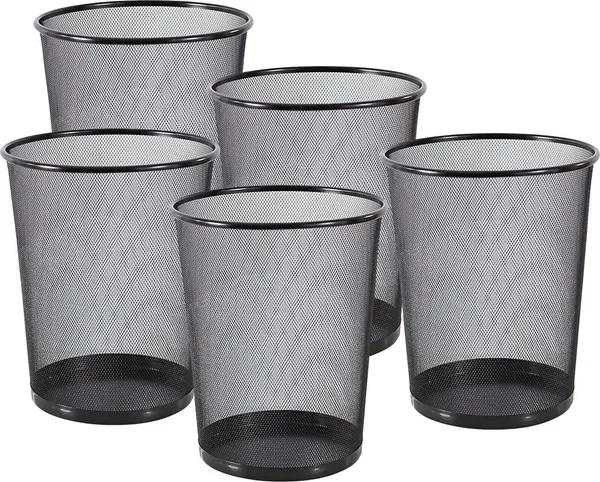 Black_Small_Metal_Mesh_Dustbin_For_Home,_School,_Bedroom,_Kitchen,_Office_9.4_Ltr_Iron_Dustbin_Pack_Of_5