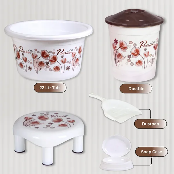 Heavy_Duty_10_in_1_White_Brown_Bathroom_Set_with_20_Litre_Big_Bucket,_7_Litre_Small_Bucket,_22L_Tub,_11L_Dustbin_&_Bath_Essentials