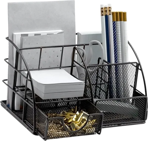 Black_6_Compartments_Metal_Mesh,_Elegant_Desk_Organizer_For_School,_College,_Office_Stay_Neat,_Work_Better