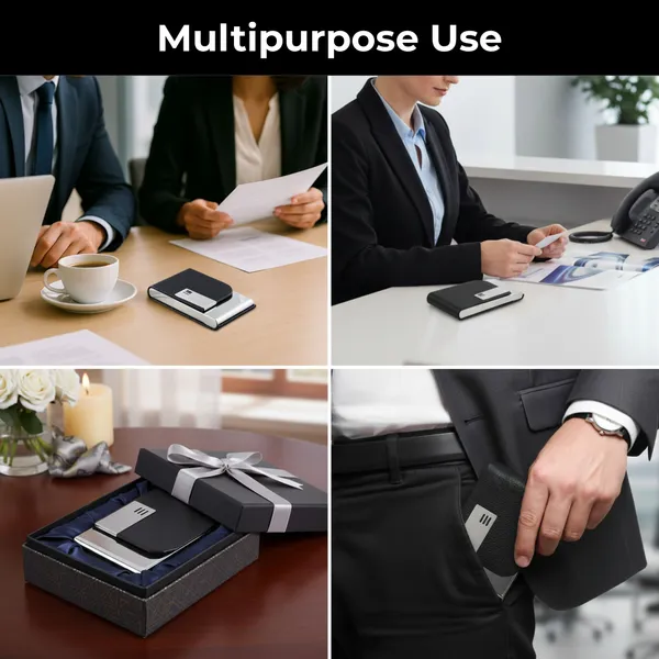 Black_Pu_Leather_Steel_Card_Holder_Wallet_For_Visiting_&_Business_Cards_For_Women,_Men_10_Card_Holder_Set_Of_1