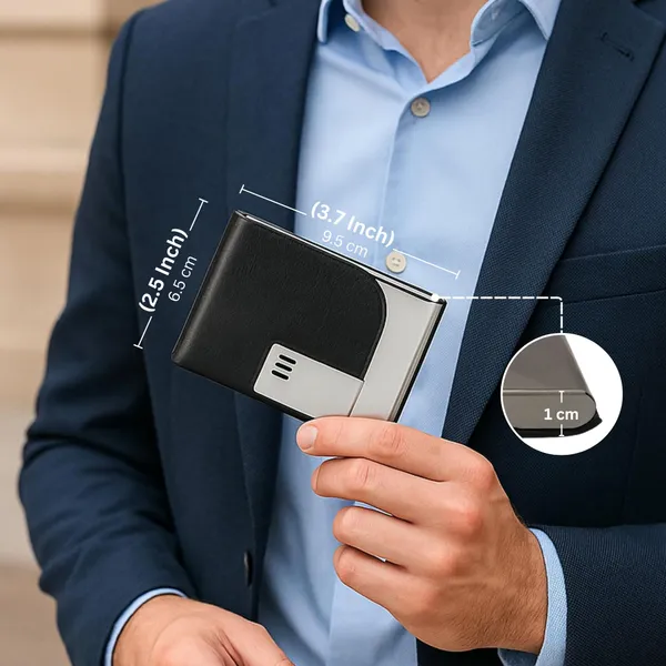 Black_Pu_Leather_Steel_Card_Holder_Wallet_For_Visiting_&_Business_Cards_For_Women,_Men_10_Card_Holder_Set_Of_1