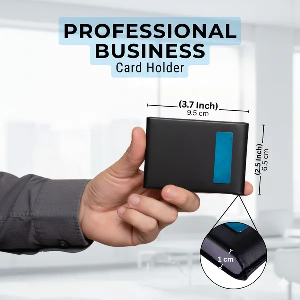Black_Leather_Credit_Card_&_Business_Card_Organizer_|_Ideal_For_Working_Women_And_Men_20_Card_Holder_Set_Of_1