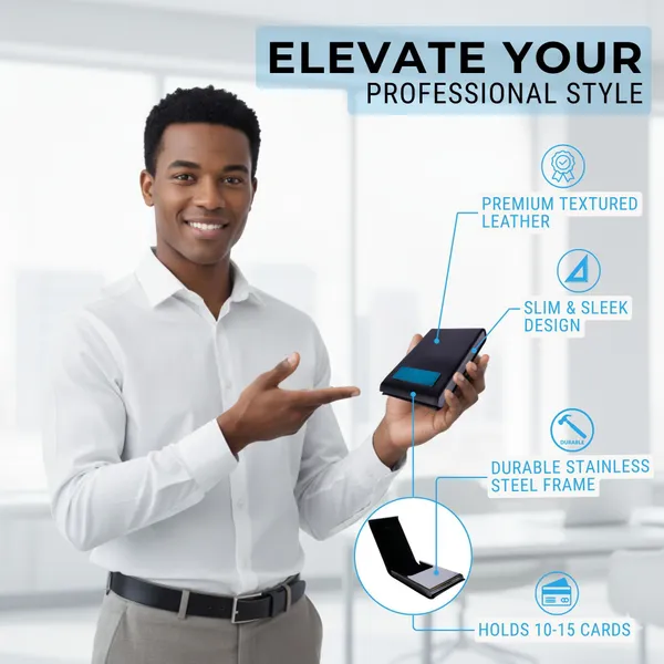 Black_Leather_Credit_Card_&_Business_Card_Organizer_|_Ideal_For_Working_Women_And_Men_20_Card_Holder_Set_Of_1