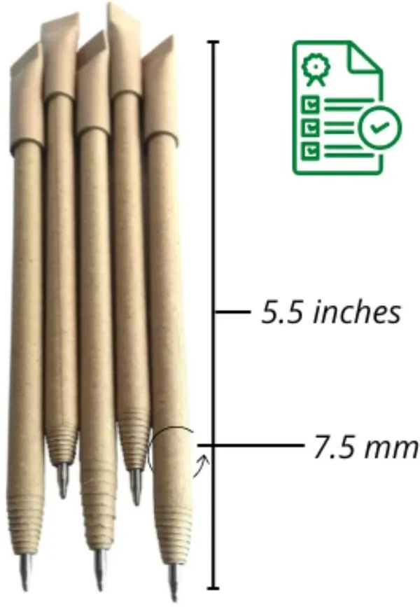 Beige_Eco_Friendly_Recycled_Paper_Pens_Ball_Pen_Pack_Of_100,_Ink_Color_Blue